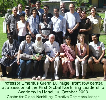 Glenn Paige and the Center for Global Nonkilling