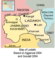 map of Ladakh