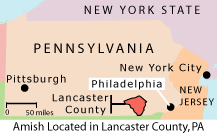 Map of Lancaster County