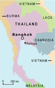 map of Thailand
