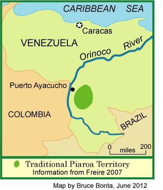 Map of PIaroa territory