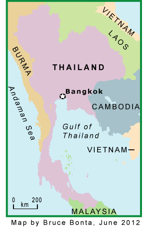 map of Thailand