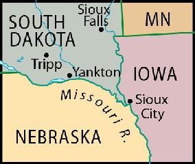 Location of Tripp, SD