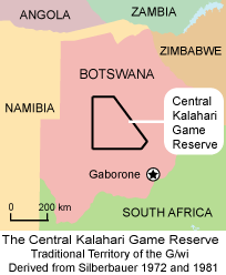map of Botswana